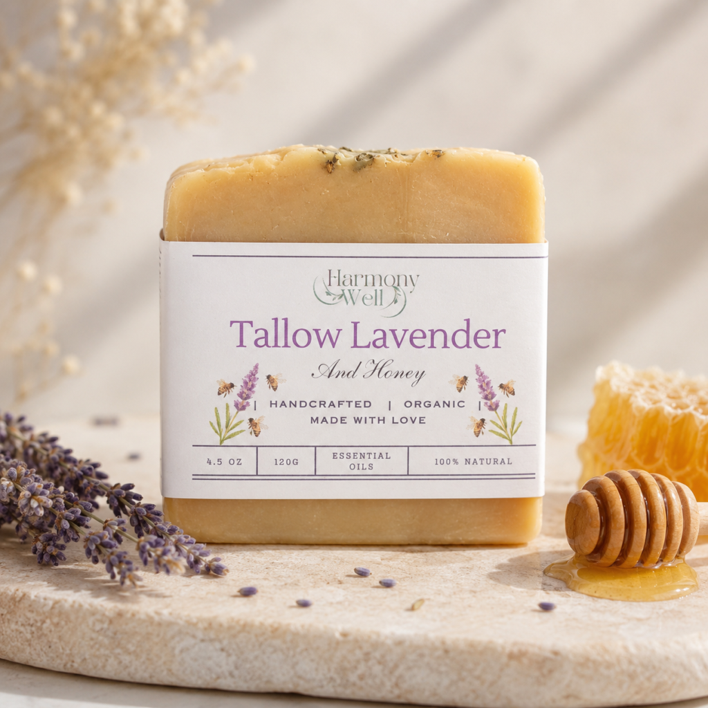 tallow honey lavender soap harmony well